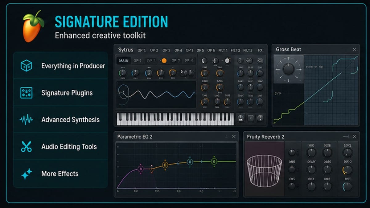 FL Studio Signature Edition visual comparison