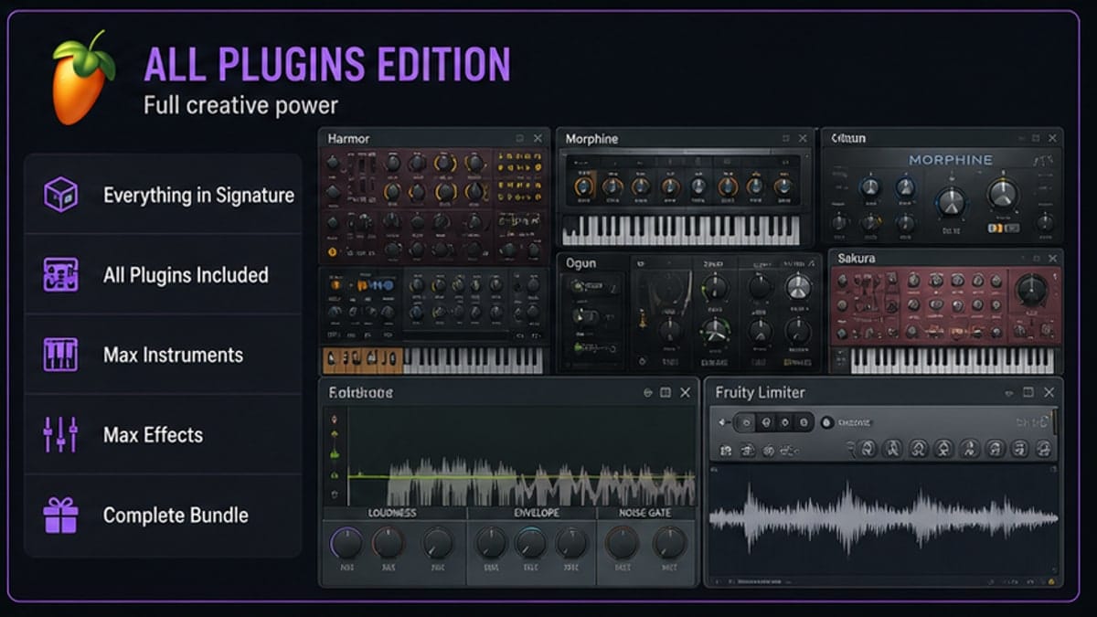 FL Studio All Plugins Edition visual comparison