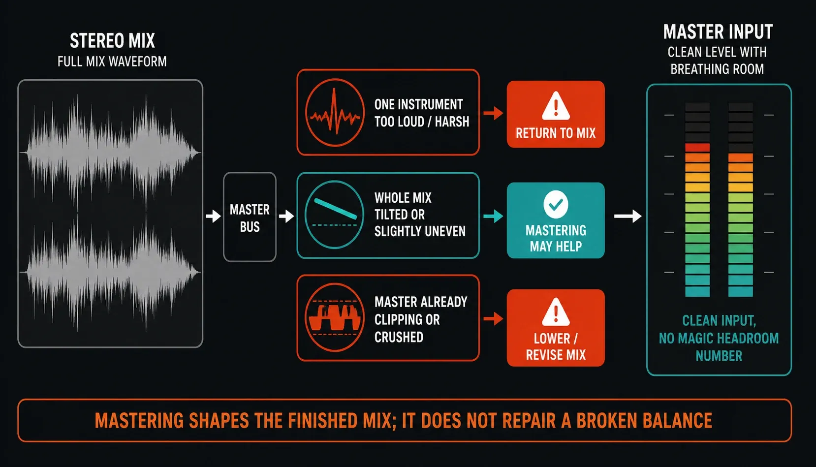FL Studio mastering mix check separating mix problems from broad master-bus corrections