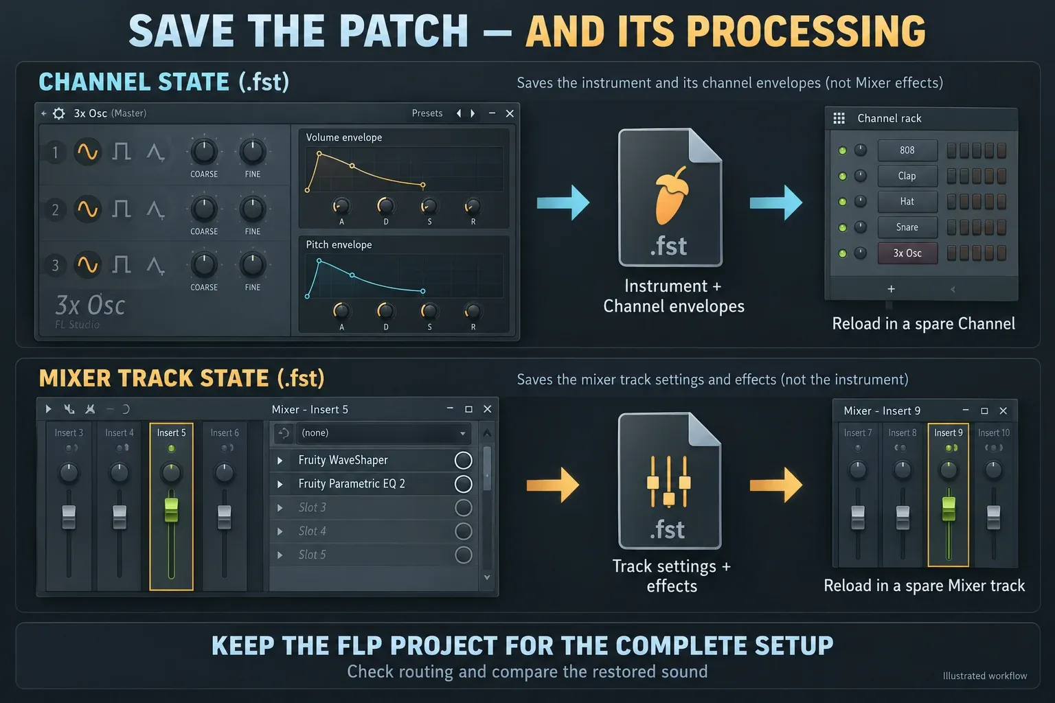 Separate FST saving paths for 3x Osc Channel envelopes and the Mixer track's effects