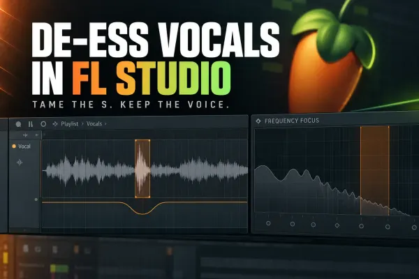 Vocal consonant selected for local gain reduction beside a frequency view