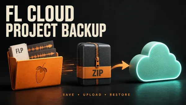 FL Studio project and sample files packaged as a ZIP for FL Cloud backup