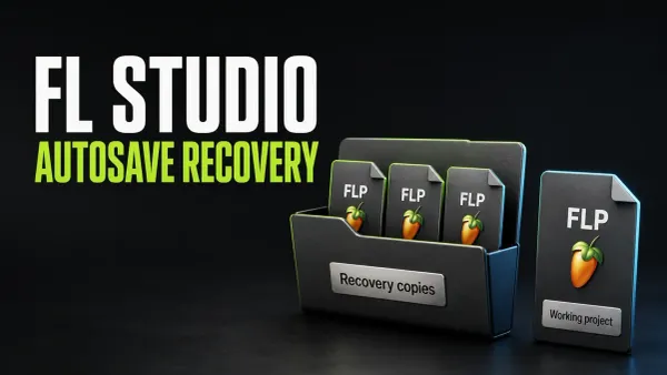 FL Studio autosave recovery copies beside a separately named working project