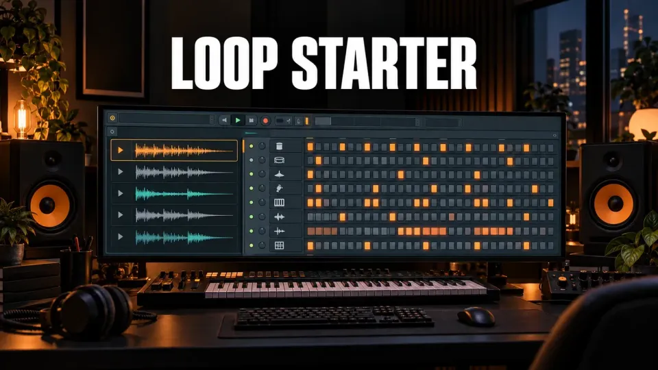 FL Studio Loop Starter Channel Rack workflow in a music production studio