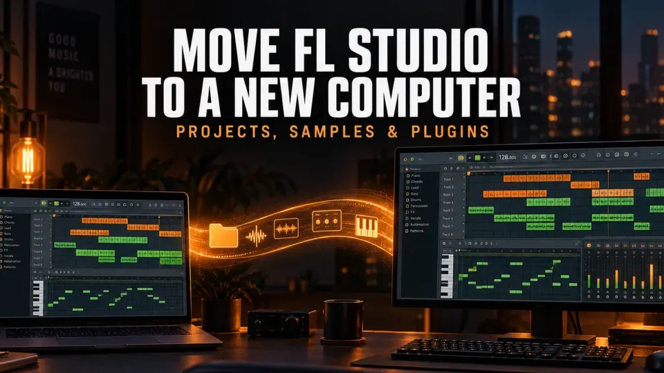 FL Studio project transfer from an old computer to a new music production workstation