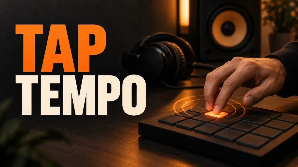FL Studio Tempo Tapper guide cover with orange tempo waveform and tap controls