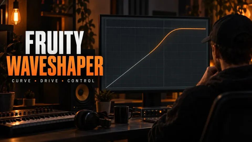 Producer shaping a transfer curve in a dark FL Studio workspace