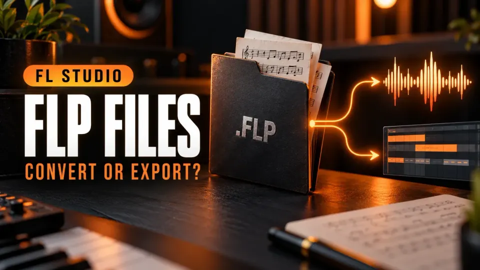 FLP project folder with separate routes to rendered audio and an editable session