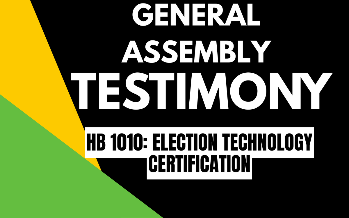 HB1010: Election Technology Certification