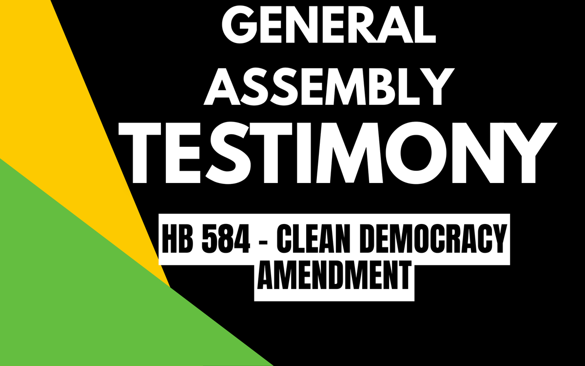 HB 584: Clean Maryland Democracy Amendment