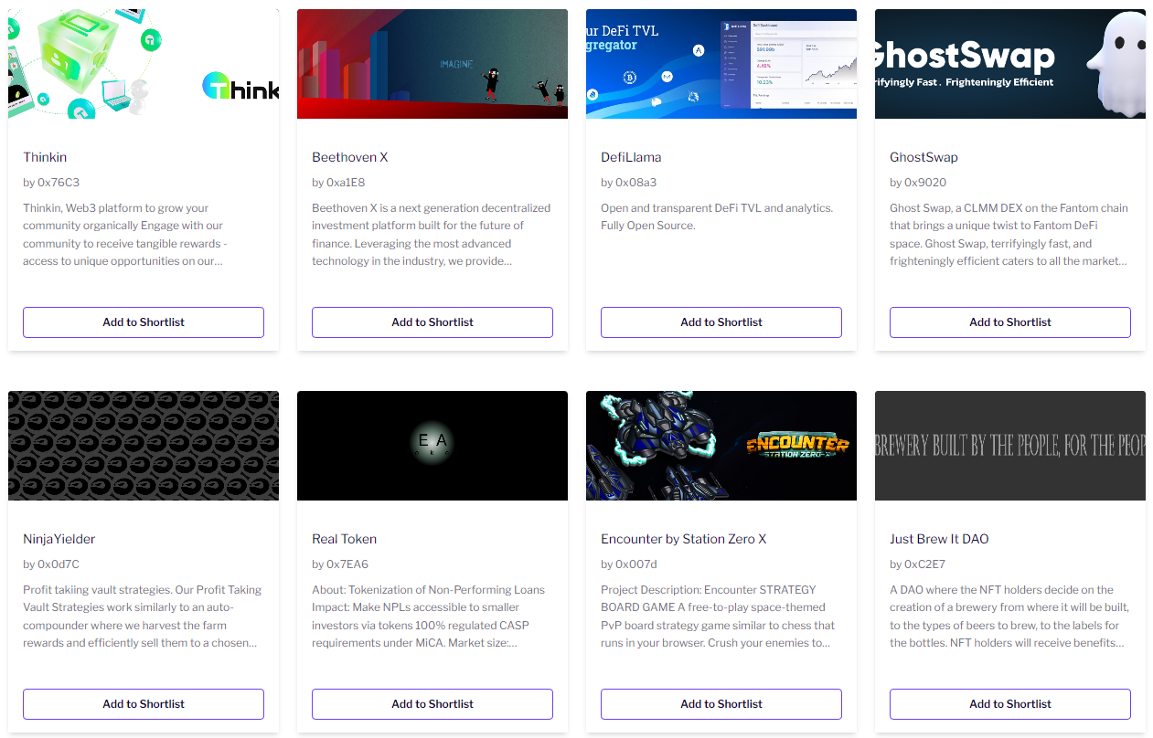 Fantom Gitcoin Grants Round 1