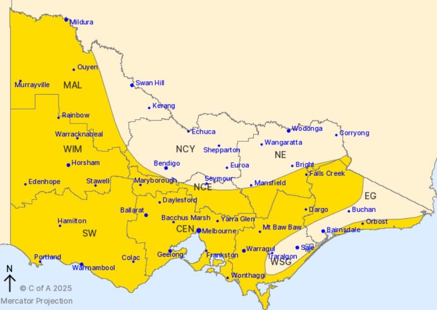 Severe weather warning issued as winds expected to reach gusts of 115km/h