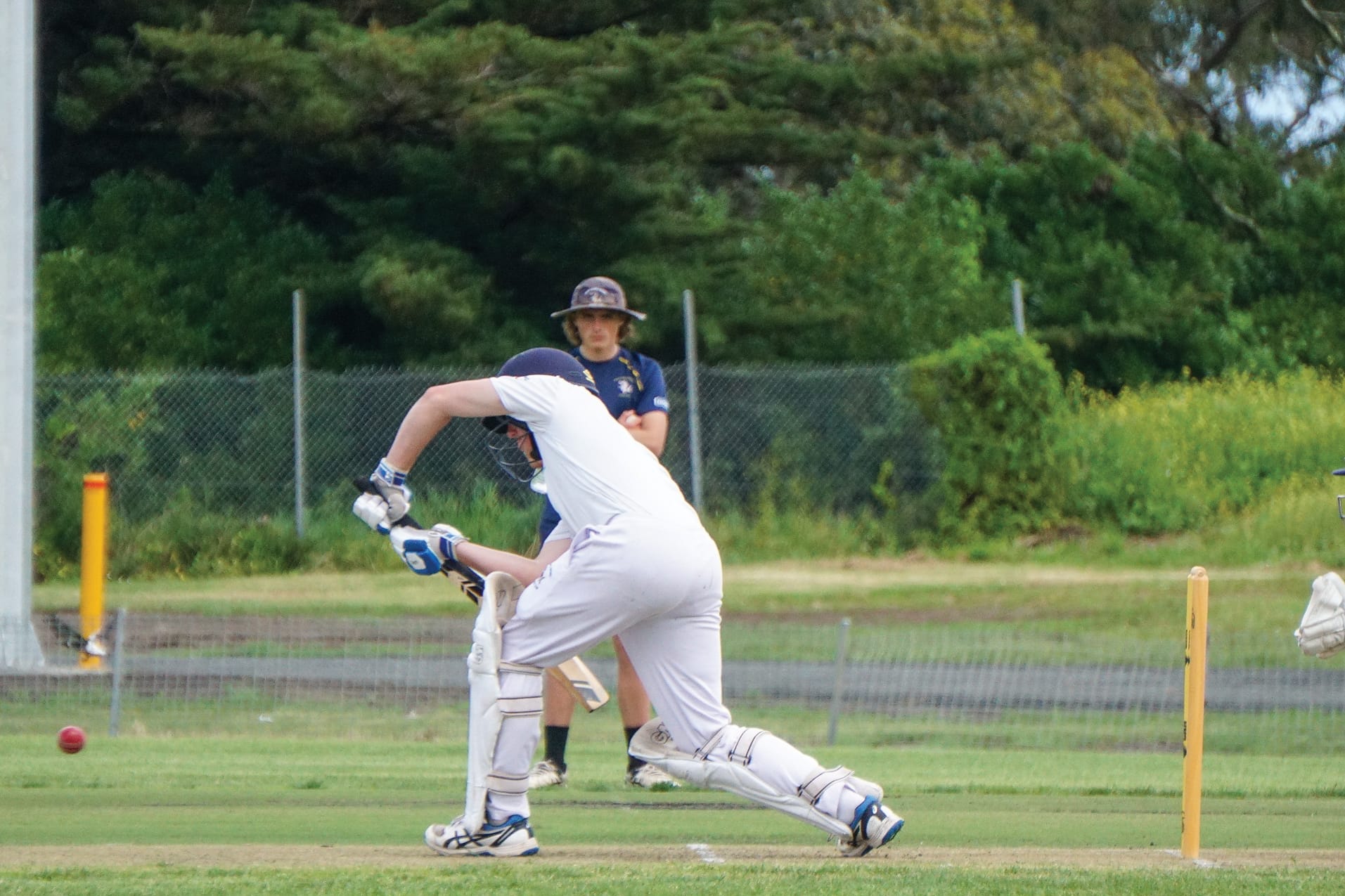 Phillip Island looked to get a solid start for day one against Korumburra. Ns15_4823