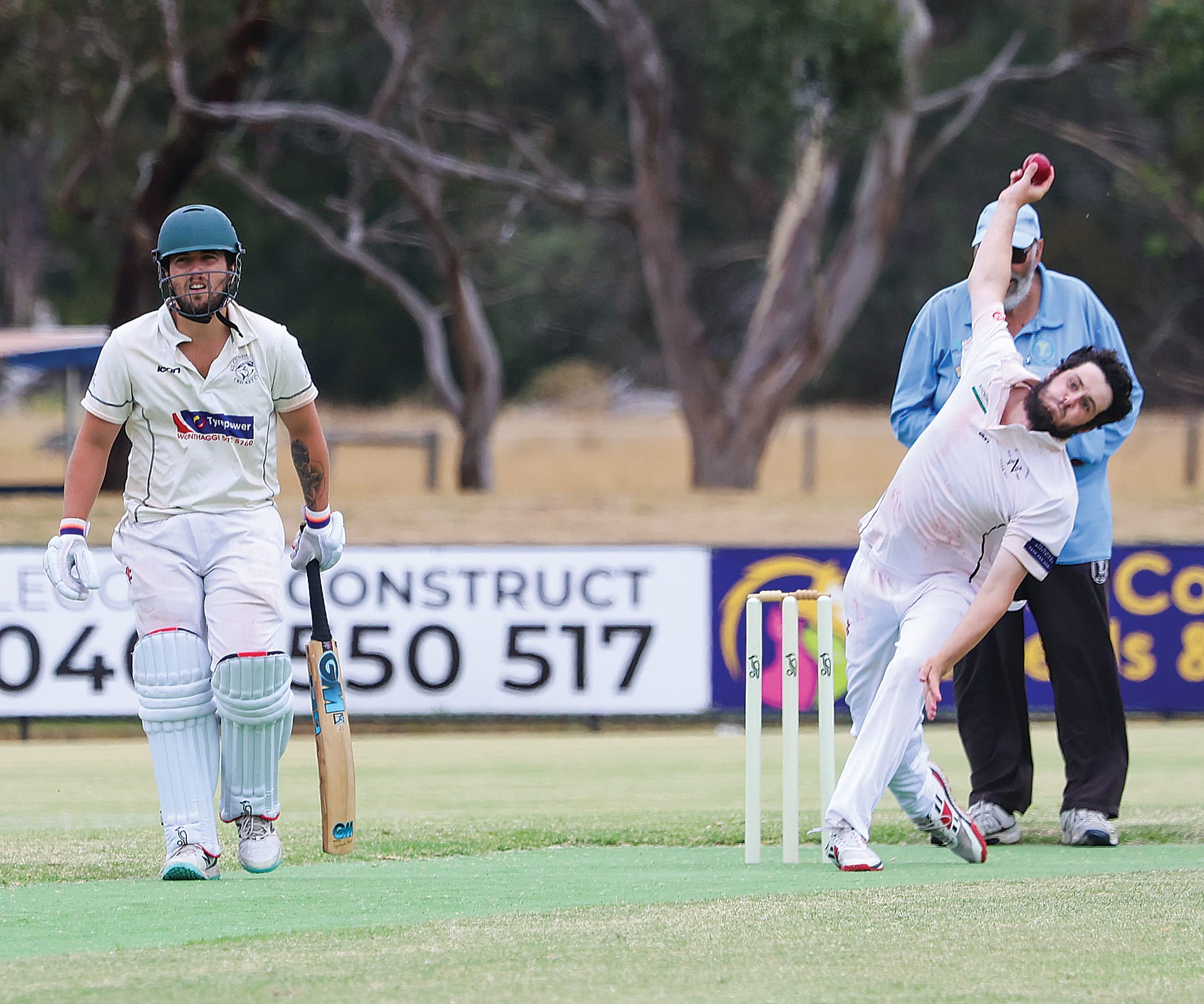 Michael Lynch was Nyora’s go-to bowler in the match against Kilcunda-Bass in B Grade Division 2 at Bass on Saturday taking 4/31 off 16 overs.