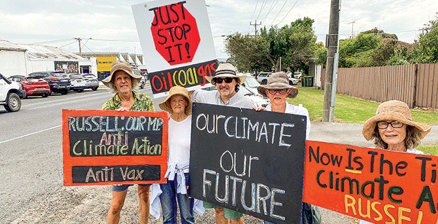 Rally for climate change at Inverloch over Easter