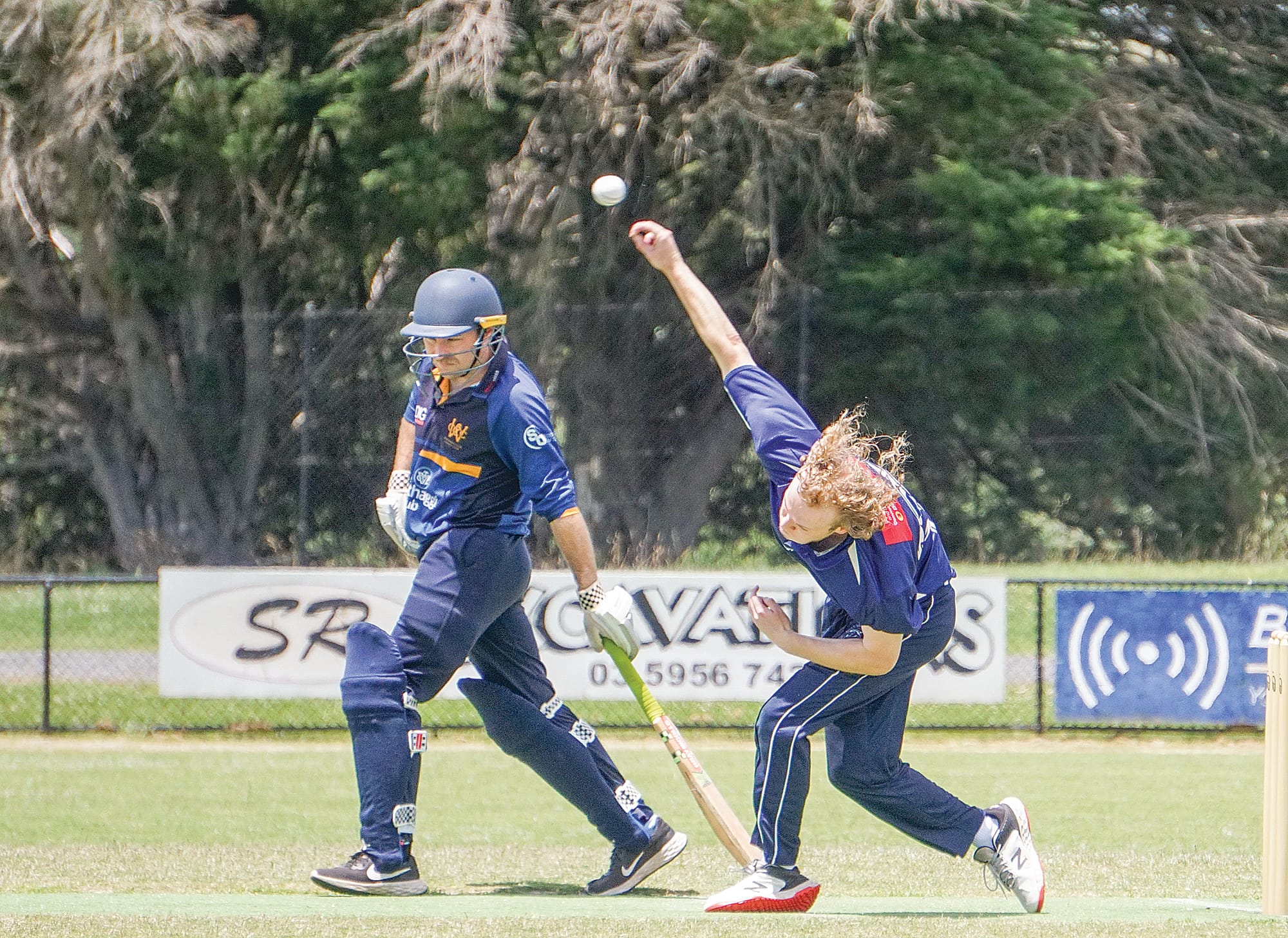 Kilcunda-Bass keeps a sturdy hand down the pitch.