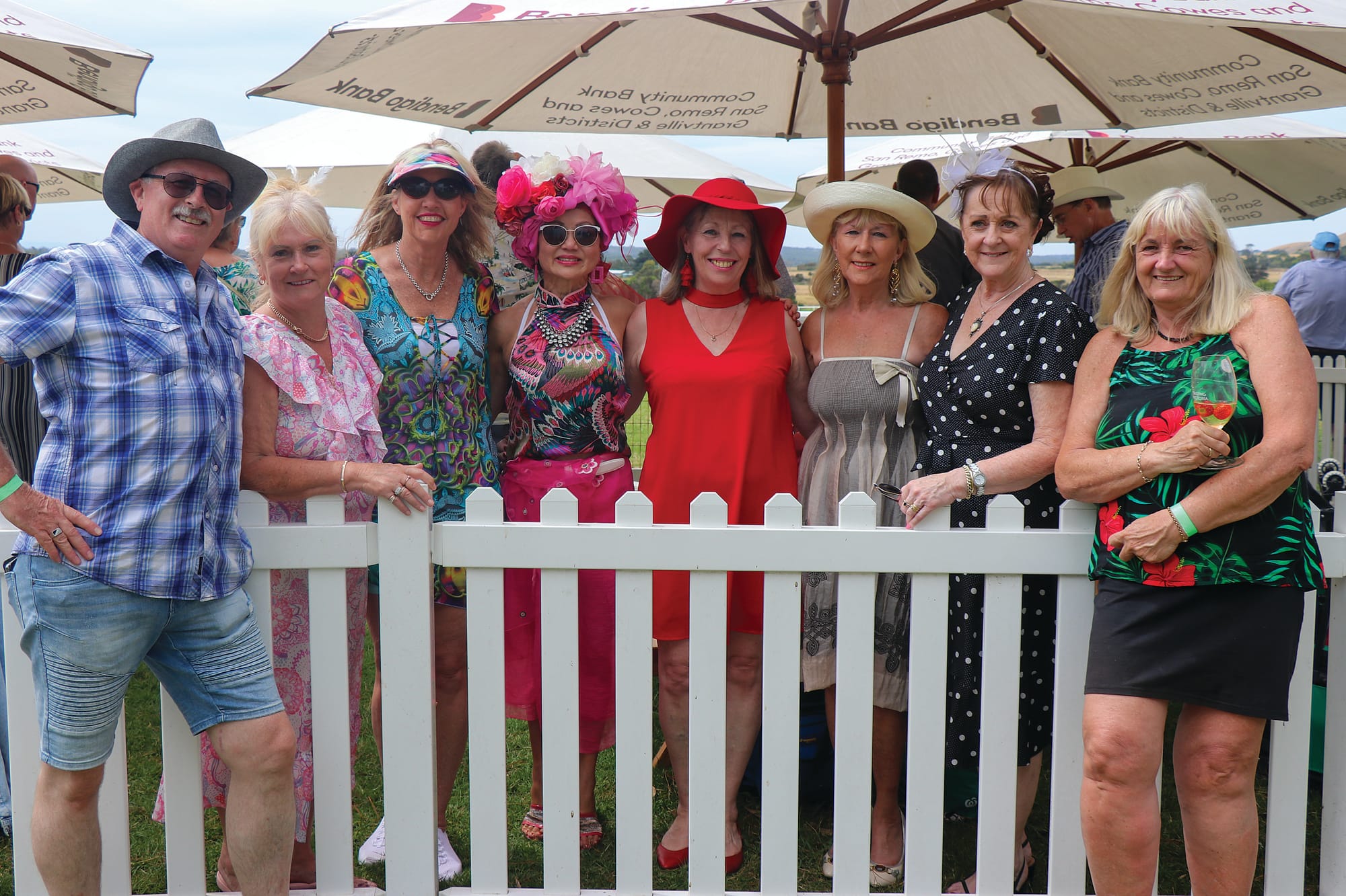 Friends gathered at the Woolamai races on Saturday afternoon, enjoying an afternoon of live music, fashion and the 2023 cup win. Z26_0523