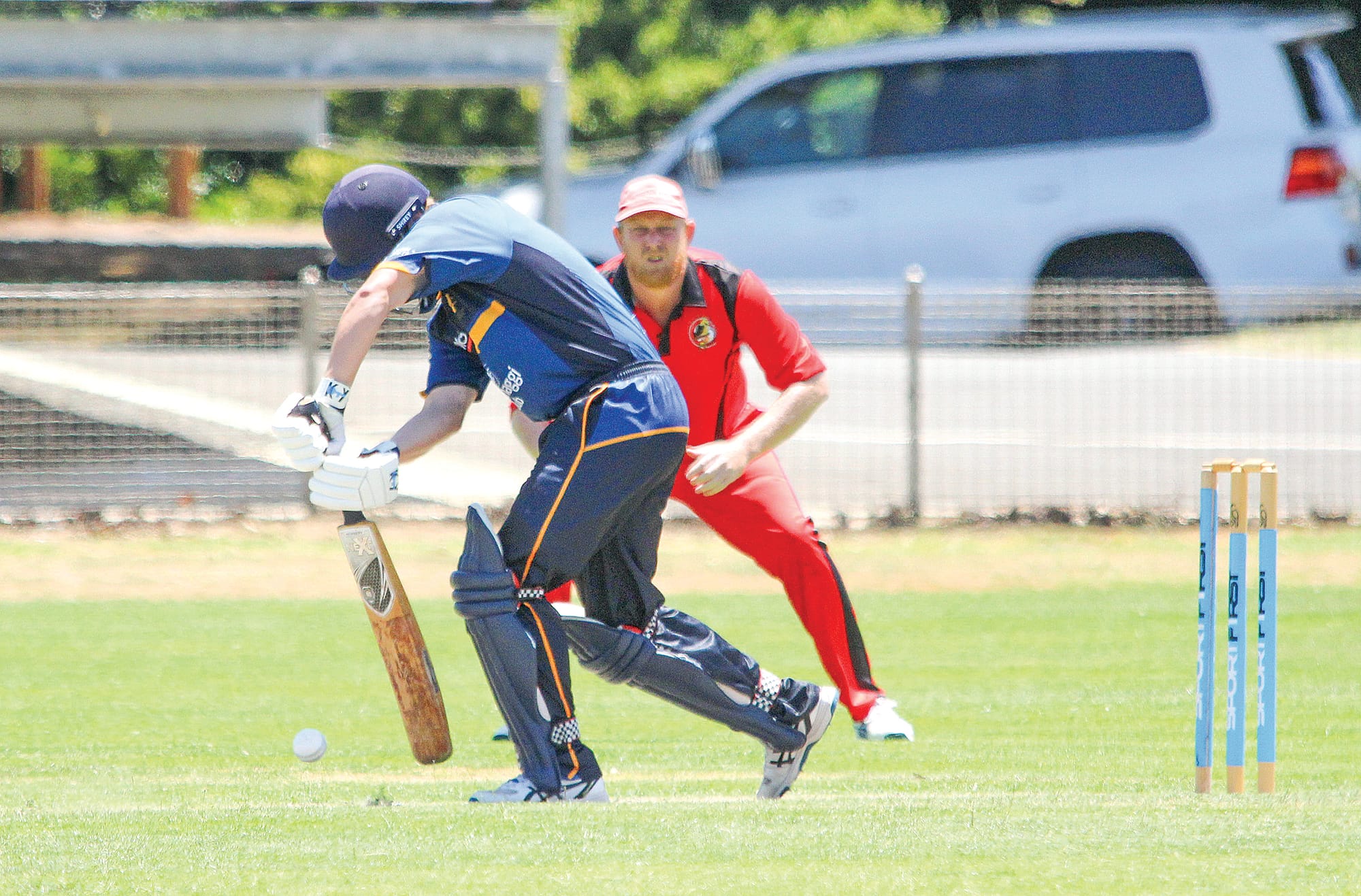 Joel Brann defends for Wonthaggi in the contest with Nerrena.