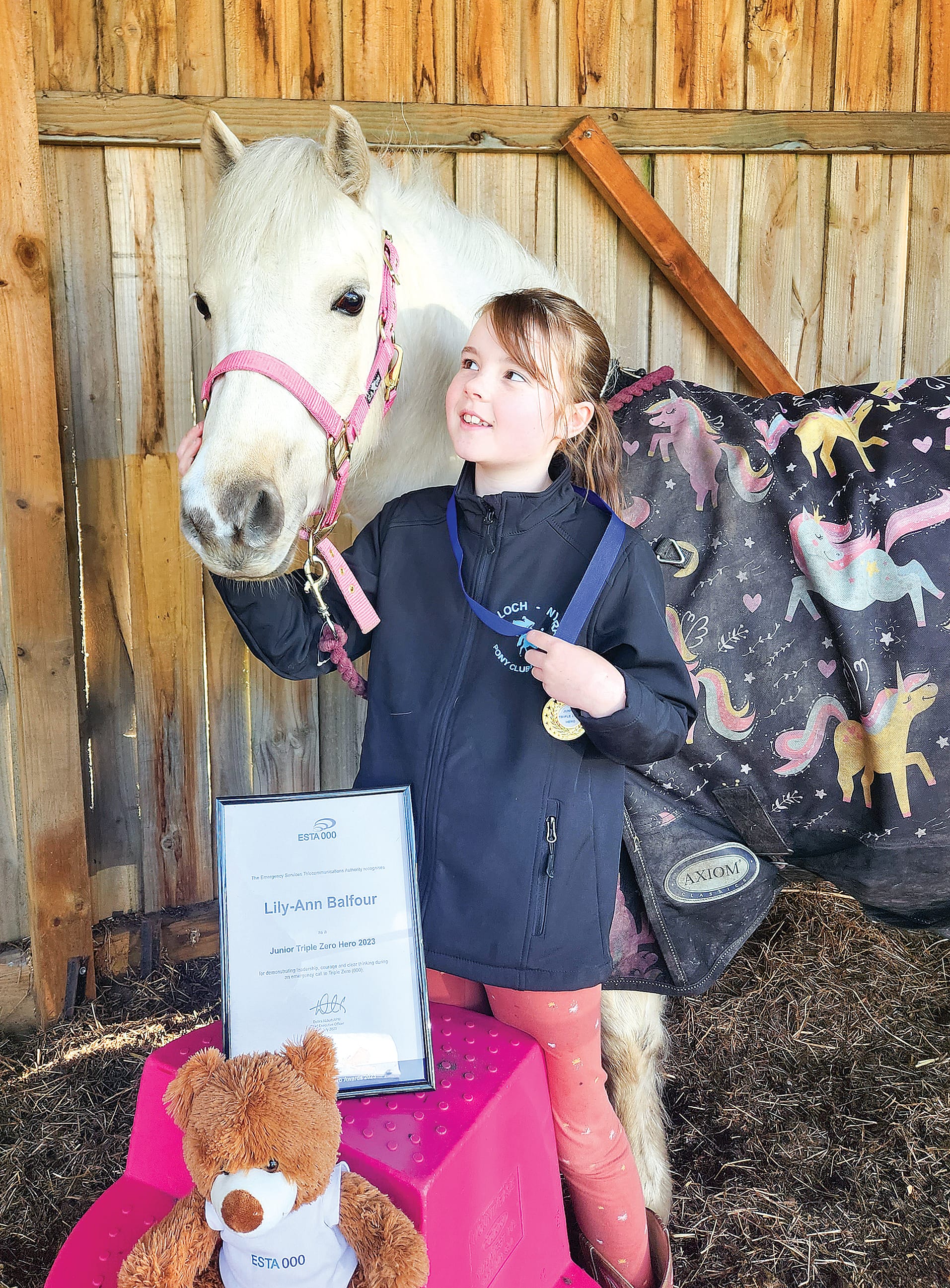 Lily-Ann Balfour was nine at the time of the call after their horse float was hit by a truck on April 7, 2022, on South Gippsland Highway.