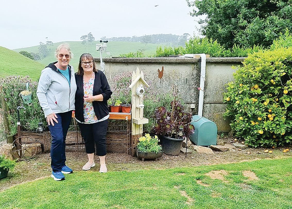 Susan Hawker and Agnes Veldhuizen, CWA Bass Group President, at Susan’s garden in Poowong for the CWA Open Garden event. 