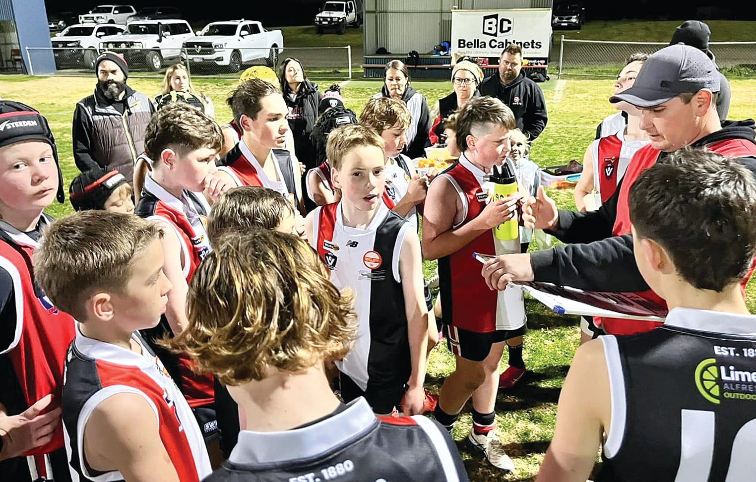 Under 14s mixed team for Nyora Junior Footy Club.