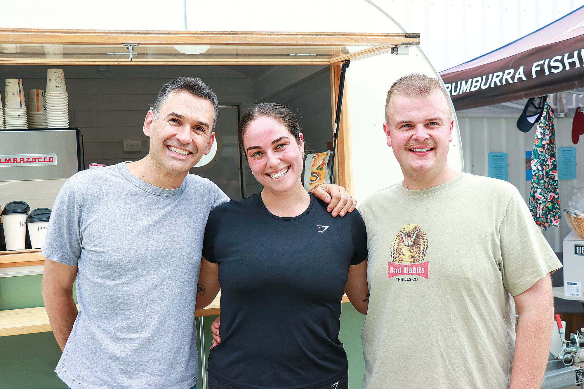 George Soultanidis of Little Boy Brew attended the Beyond Blue fundraiser in support of organisers Molly Patten and Jack Gilchrist. Z26_0923