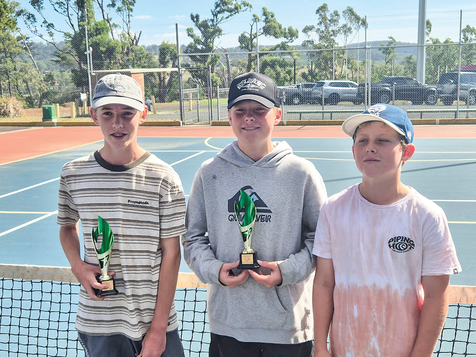 A Grade: Liam Roberts, Lauchie McCarthy and Ollie McCarthy.