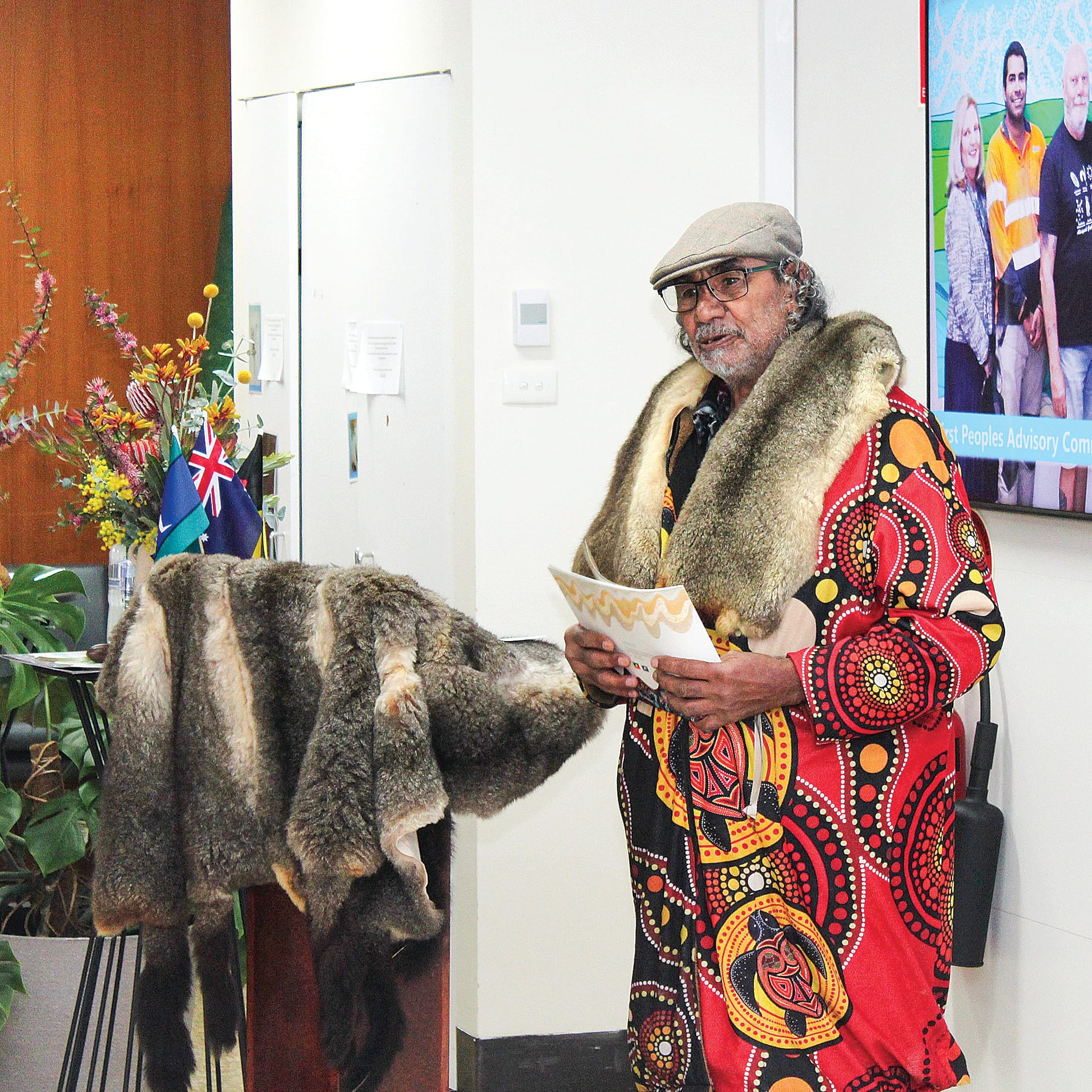 Uncle Mik Edwards of the Bunurong Land Council spoke about how reconciliation is an action that must be practised forever, not just during Reconciliation Week.