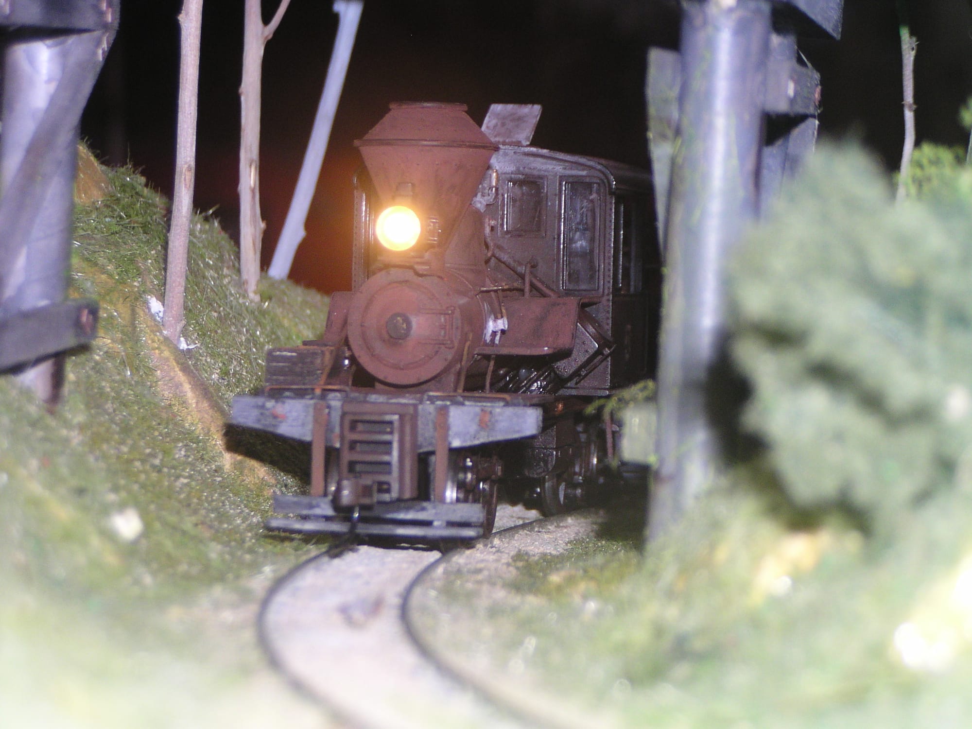 Model train enthusiasts exhibit their creation