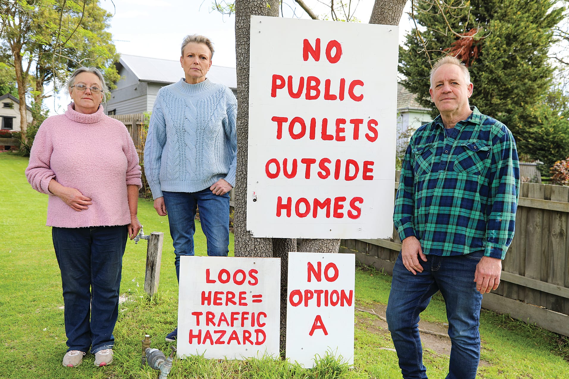 Residents of Mitchell Street are pushing for survey recipients to vote for Option C, which places them closer to the rail trail and away from residential homes and a busy road. C32_3925