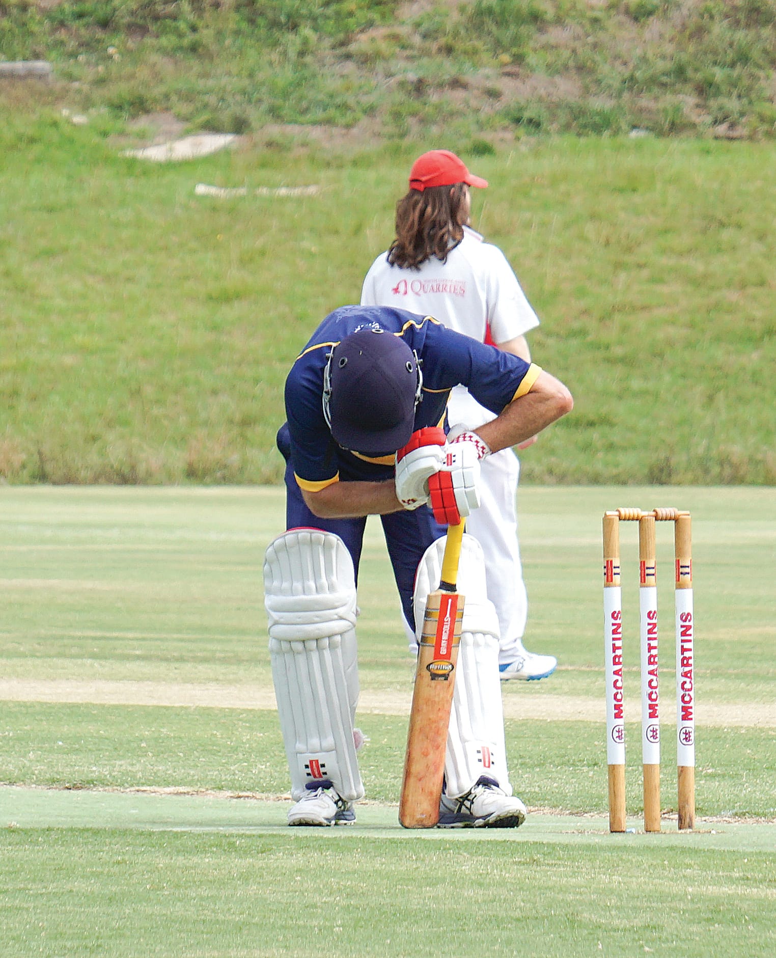 Mick Thomas appeared to have a possible injury during Koonwarra and Nerrena’s Division 1 premiership match, but nonetheless he powered on.