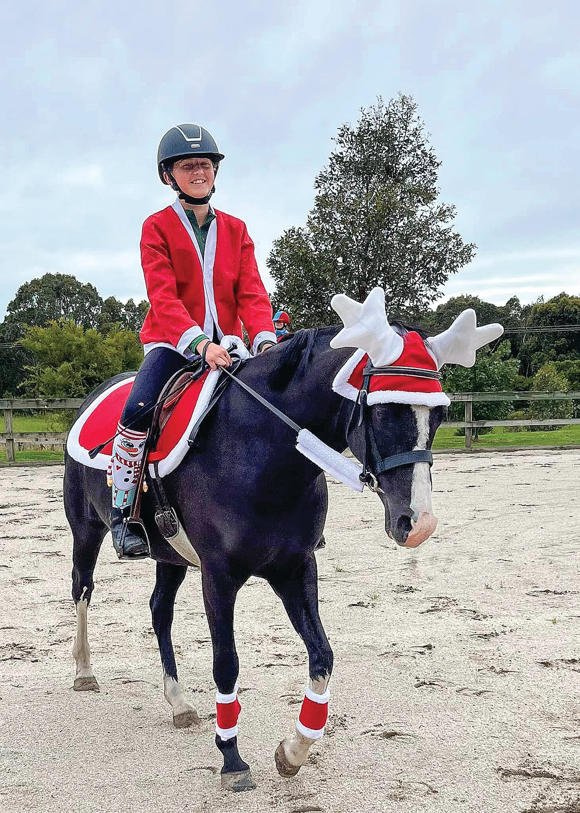Savannah Bergmeier and Penny were dressed in true festive style for the Wonthaggi Pony Club’s Christmas Rally.