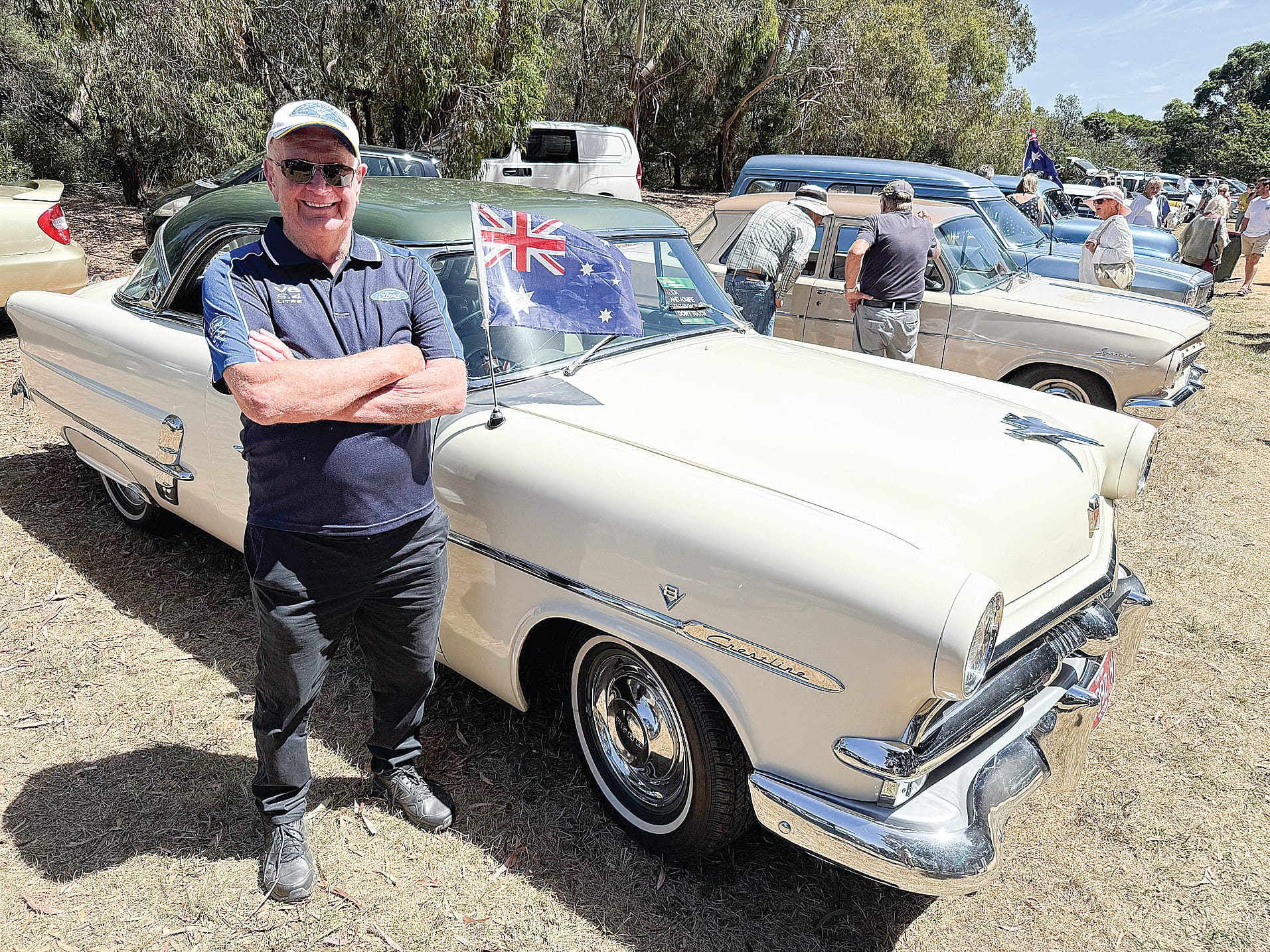 Aussie colours flying at Rhyll gathering