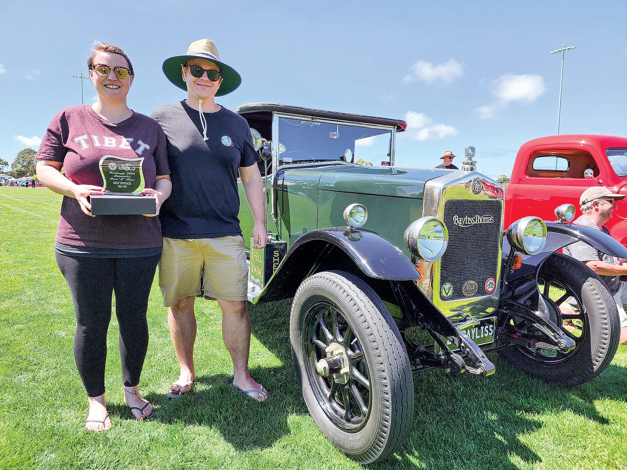 Best Vintage (pre-1950) went to Leongatha’s Jessie and Tim’s 1926 Bayliss Thomas.