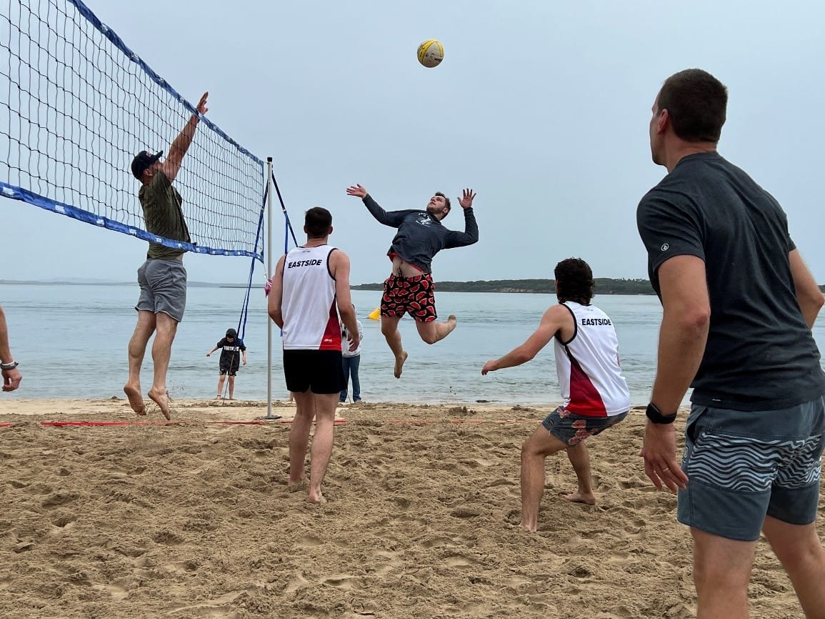Volleyball action at Inverloch