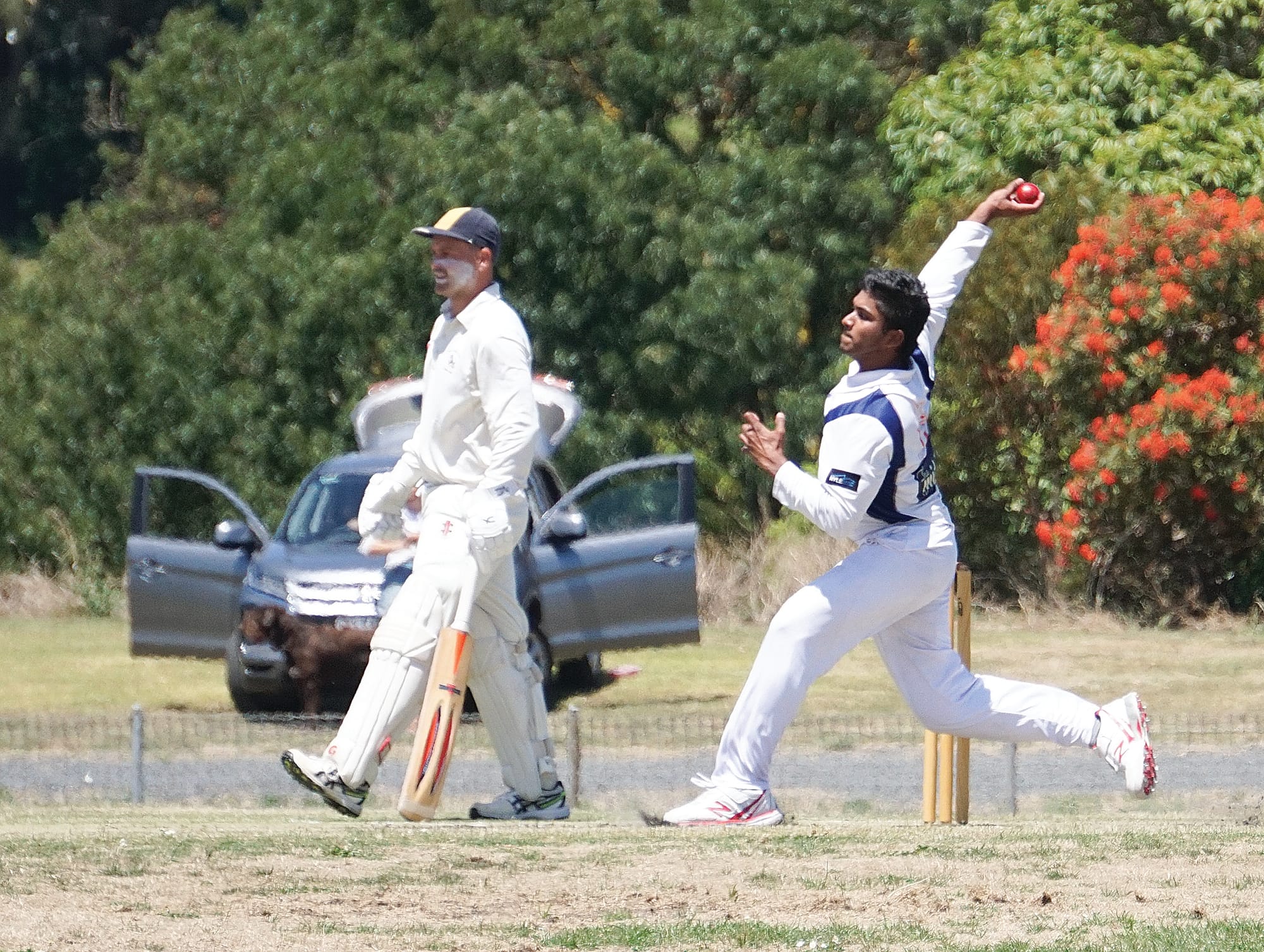 Gayathra Shehan Amarasinghe Mudalige bowls for the Cobras on their home deck. Ns02_0425