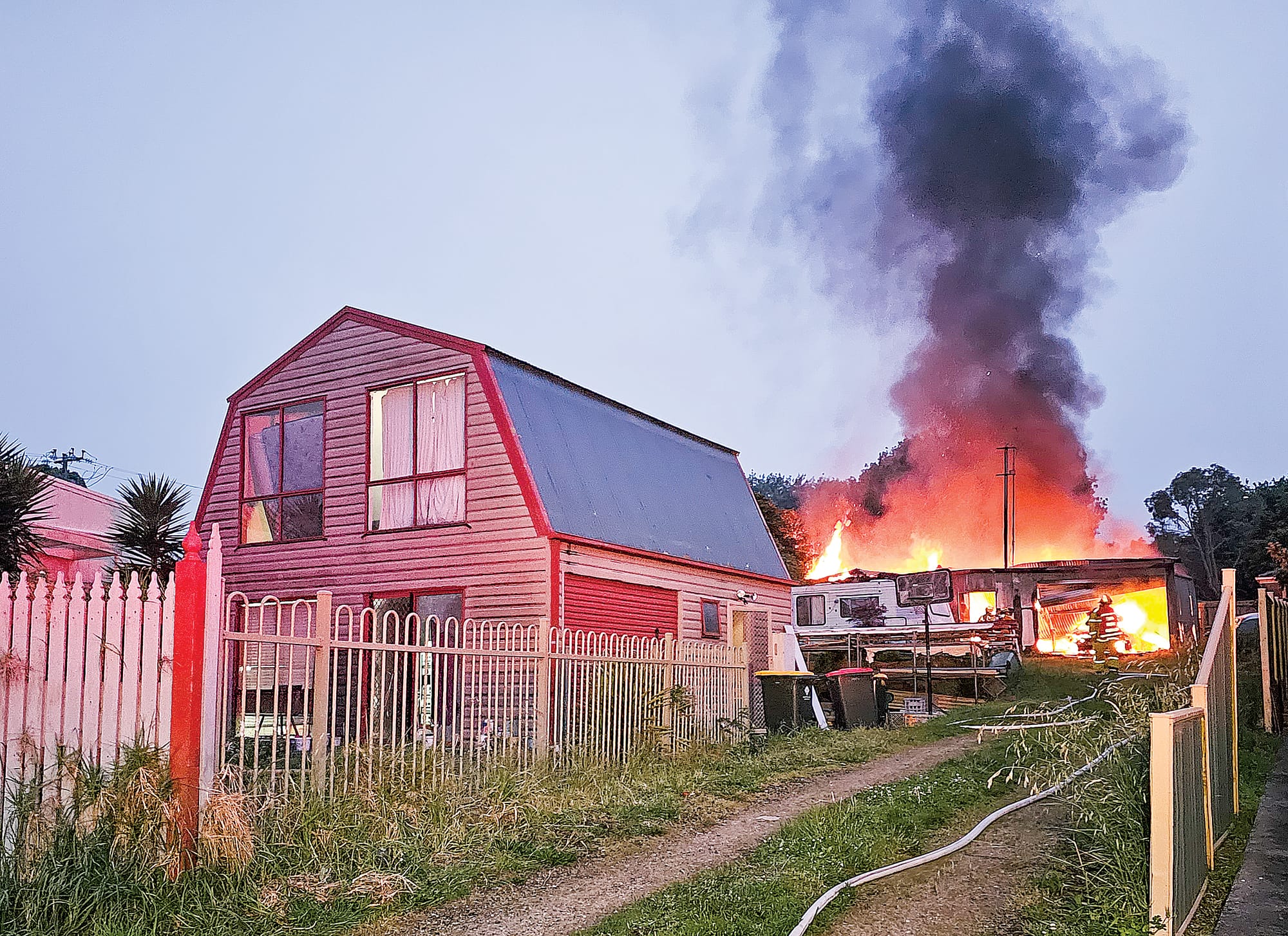 Fire brigades contain blaze
