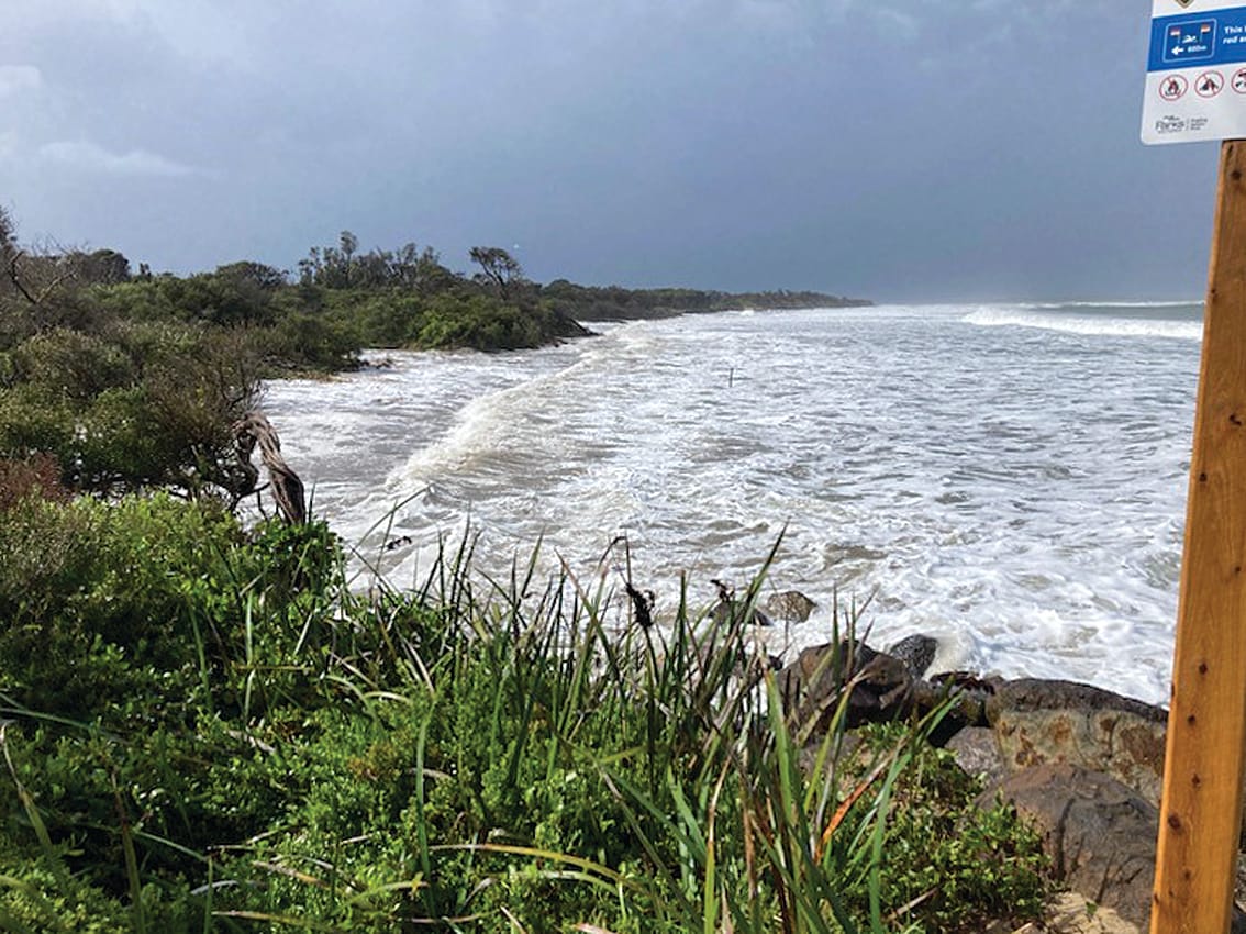 Also of concern at Inverloch is what’s left of the dunes on the Cape Paterson-Inverloch Road side of Wreck Creek, near its intersection with Surf Parade where the sea is now visible from residential areas, and not in a good way.