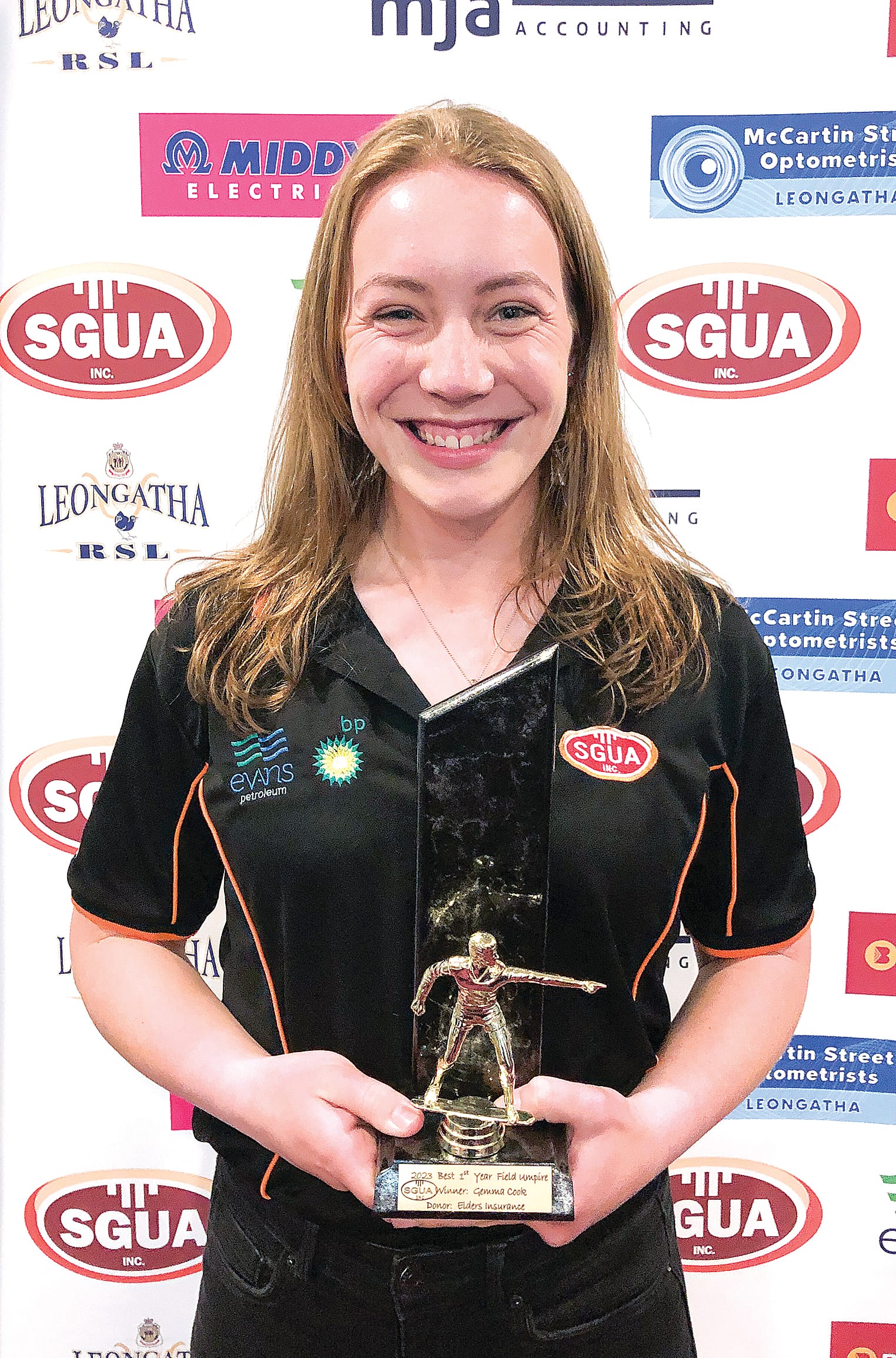South Gippsland Umpires Association’s best first year field umpire was Gemma Cook.