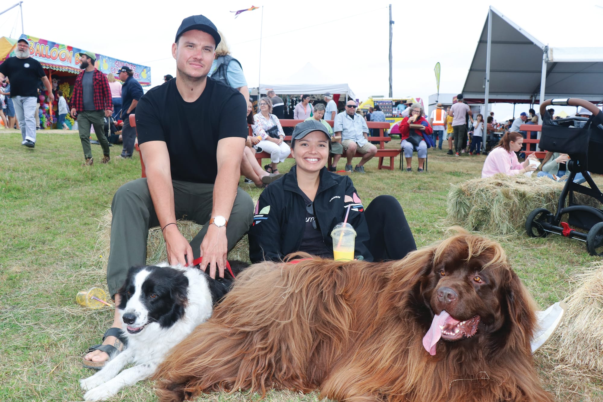  The Kilcunda Lobster Festival was a dog-friendly event welcoming pooches Charlie and Teddy with owners Lauren and Daniel Fazlic. Z38_0523