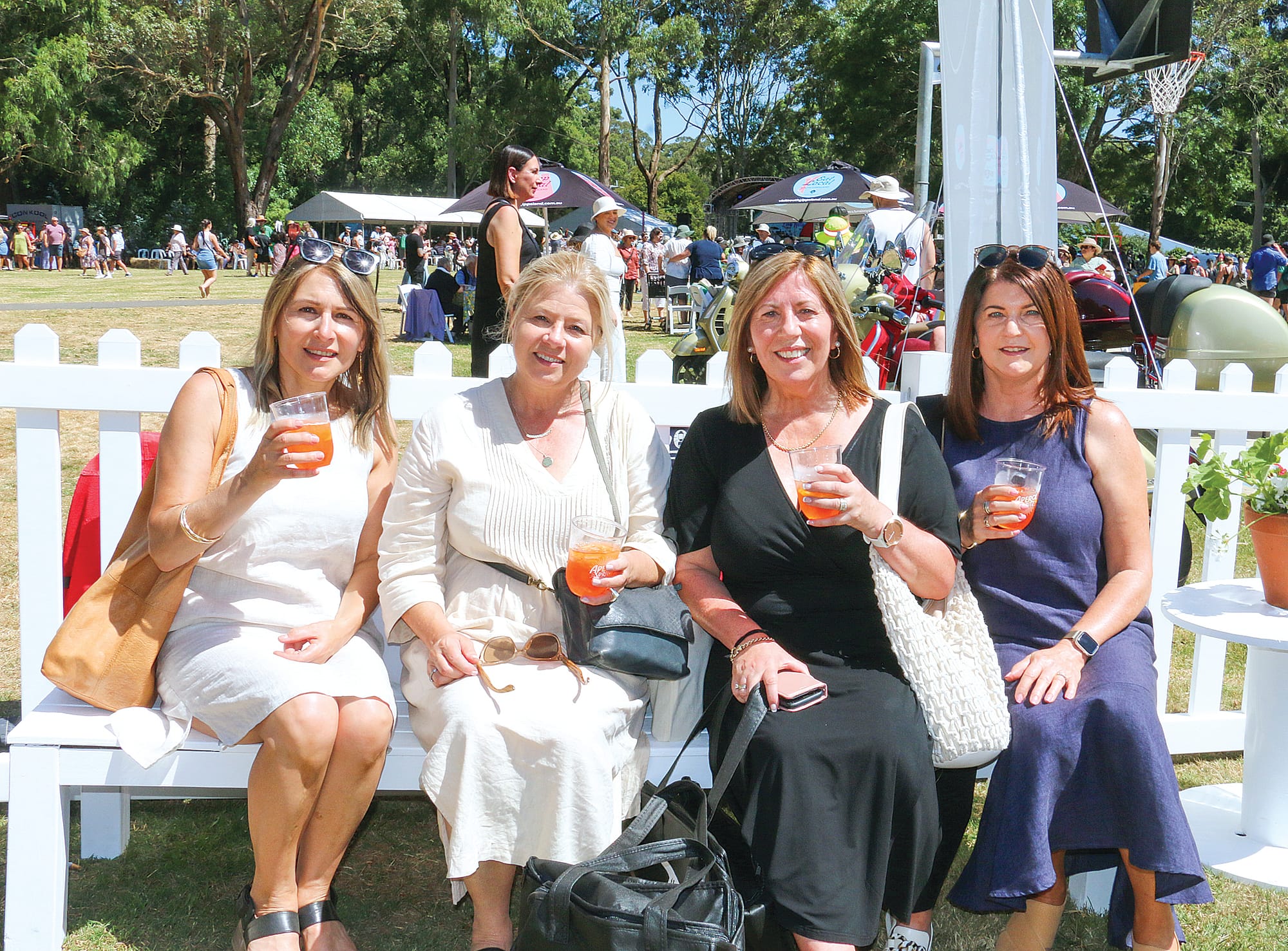 Tonia Palermo, Vera Jarvis, Angela Dunkley and Sandra Camera had a lovely day out at the Mirboo North Italian Festa.
