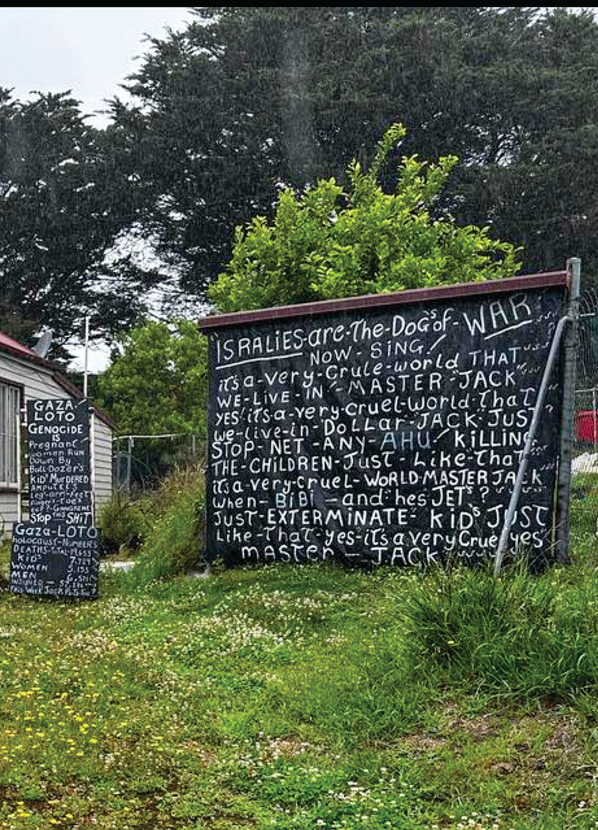 &lsquo;Viciously anti-Israel&rsquo; sign ignites fury