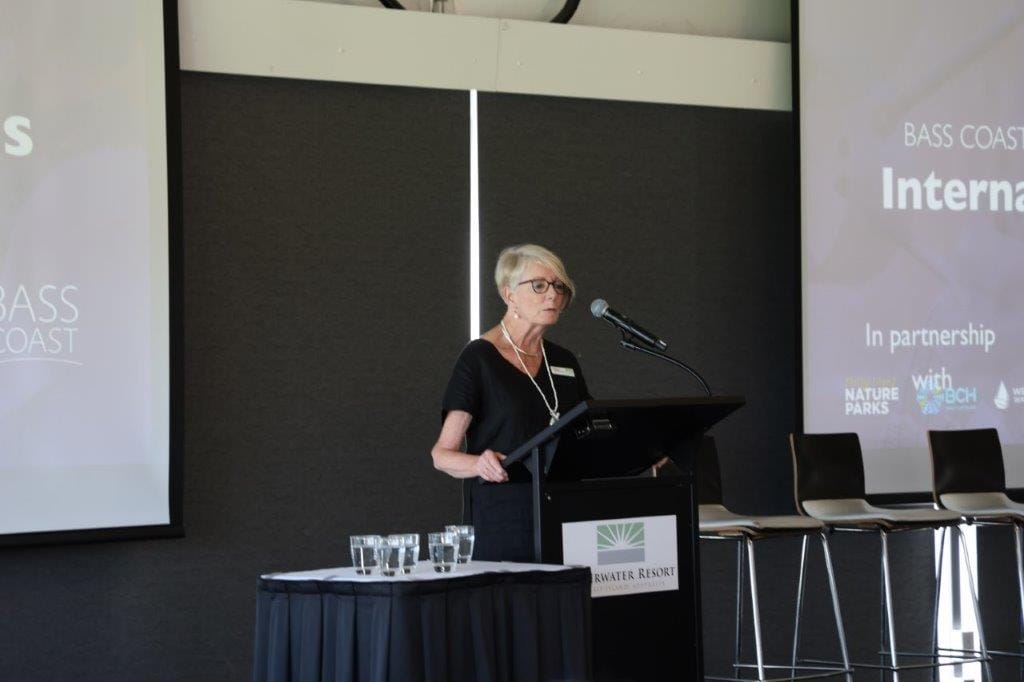 Bass Coast Mayor Cr Clare Le Serve welcomes a big crowd to lunch at Silverwater Resort celebrating International Women’s Day noting how inspired she was by local women in business, government, sport and other organisations.