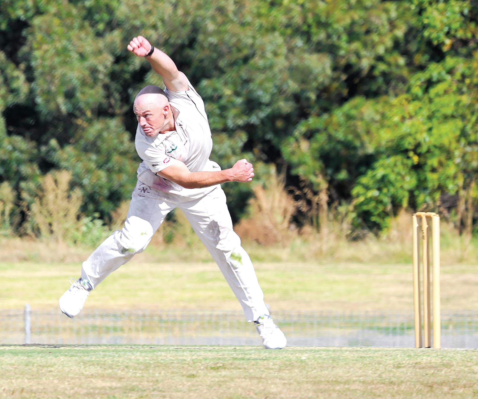 Nyora’s Aaron Kaddatz toiled all day, taking 6/63 off 23.4 overs, but it wasn’t quite enough with several key chances going down in the field.