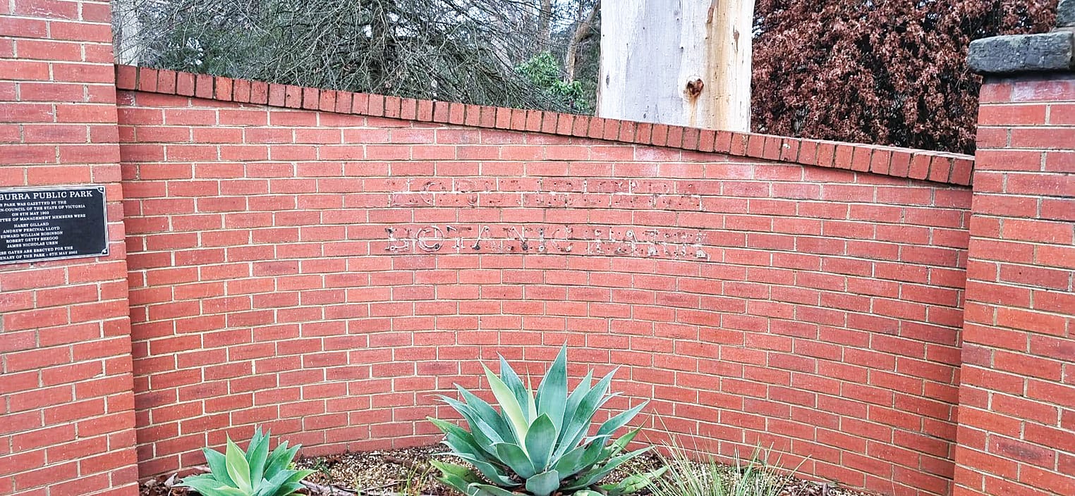 Sign lettering stolen from Korumburra Botanic Park gates