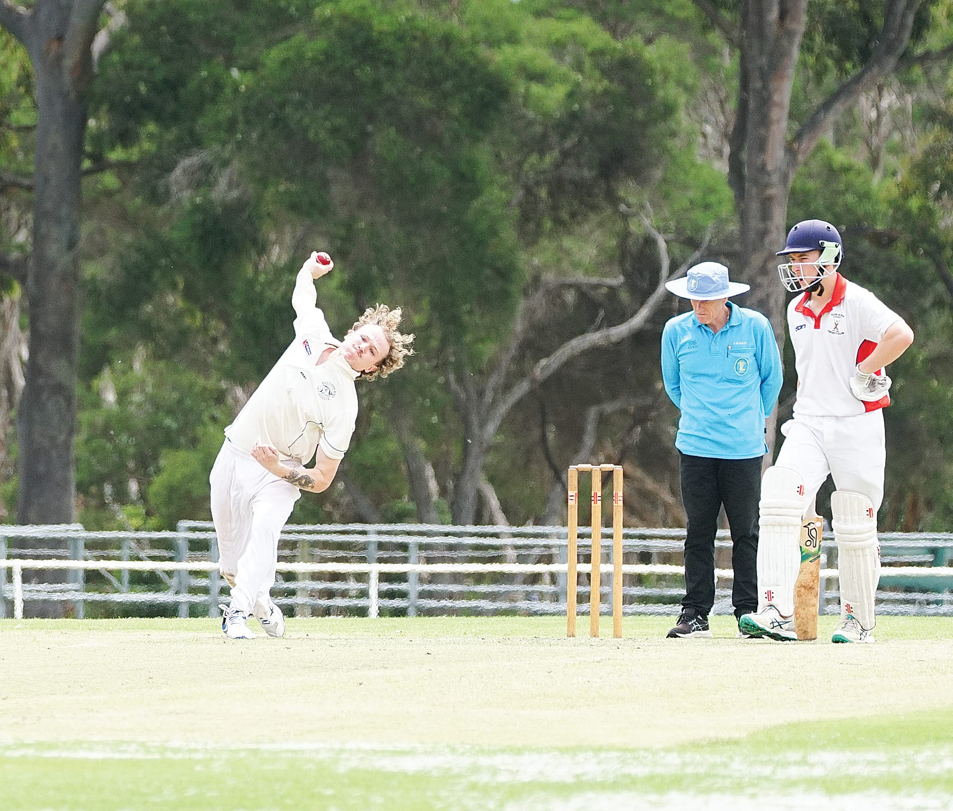 Harrison Berry bowled with precision against Glen Alvie. Ns03_5024