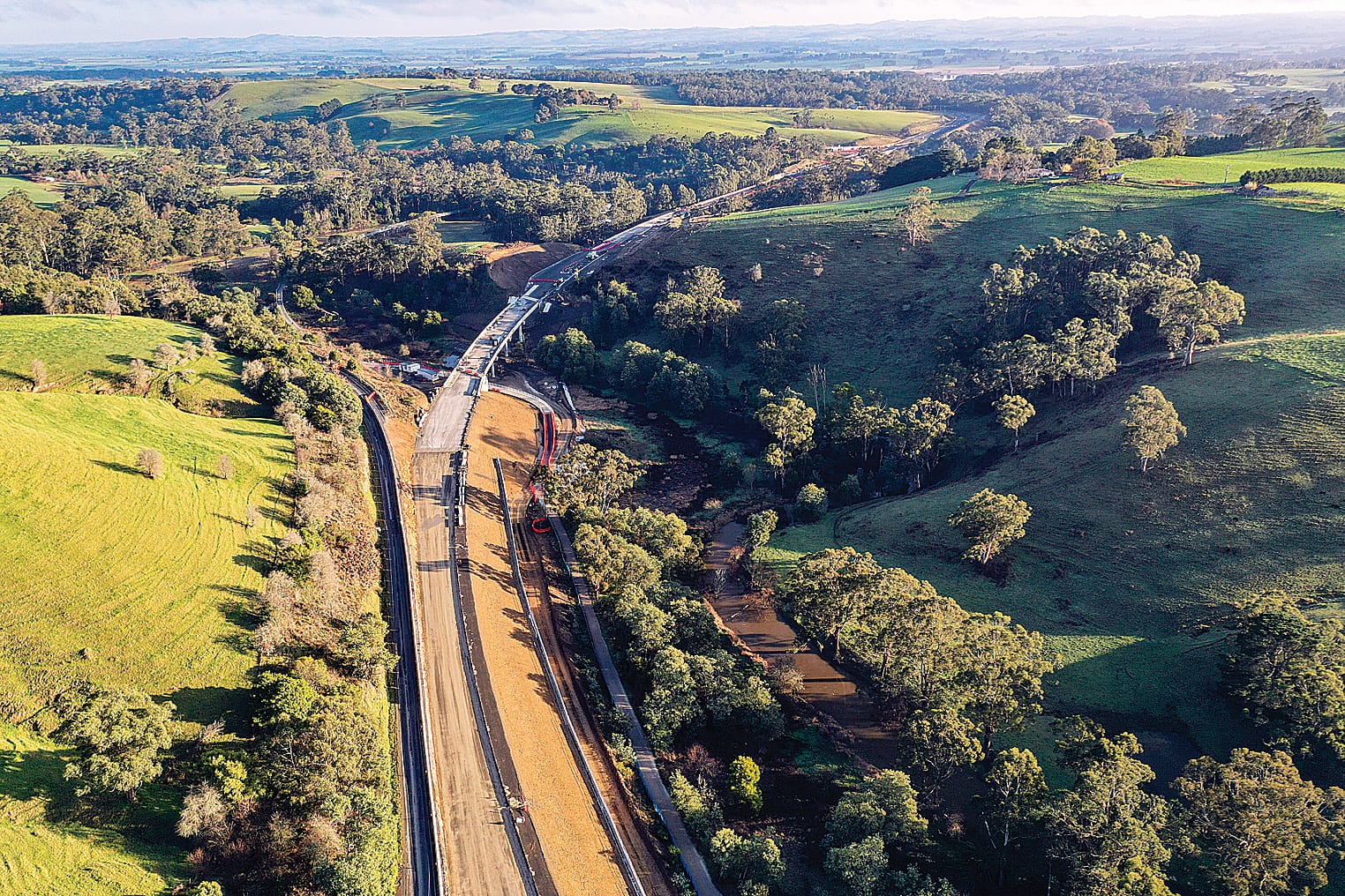 Motorists diverted to the new bridges over Tarwin River