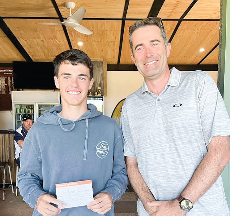 Tex Dyson was presented with the junior batting award for the Foster Cricket Club.