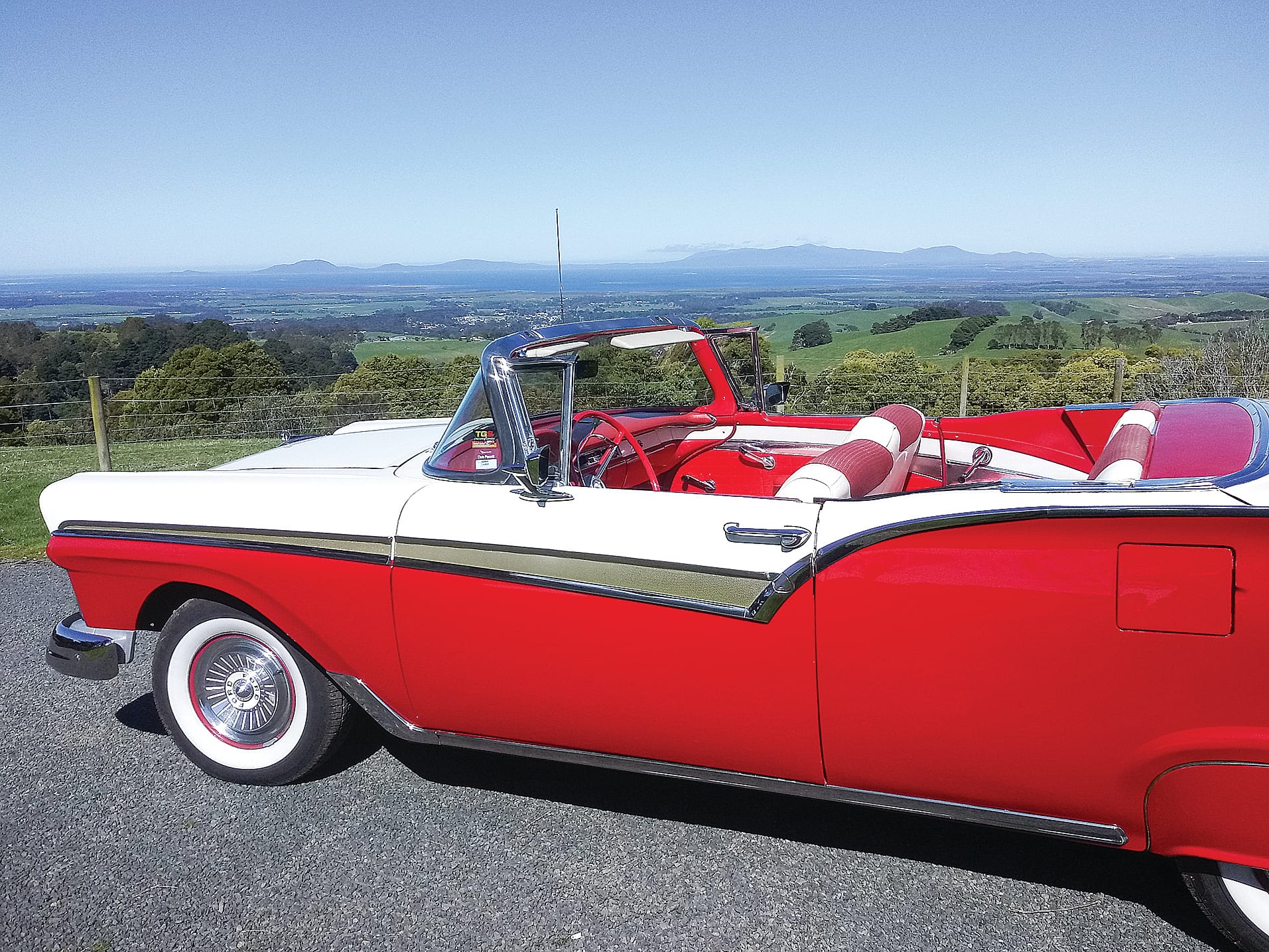 This striking 1957 Ford Fairlane 500 retractable owned by Nick Parisi is one of the highlights of the Tarwin District Auto Festival. 