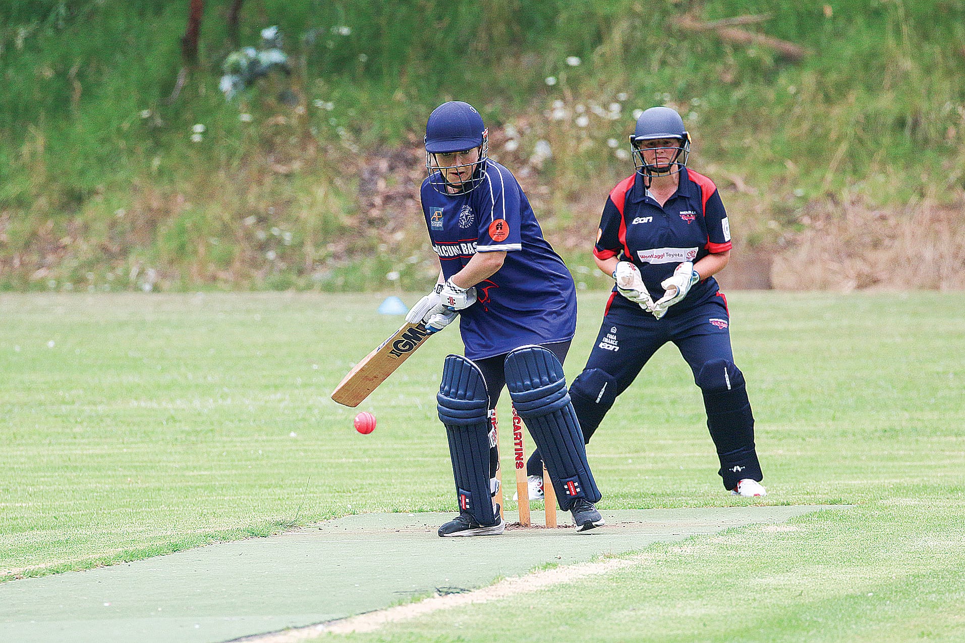 Kilcunda-Bass’ Lil Crump prepares to play a shot against the Inverloch Stingettes.